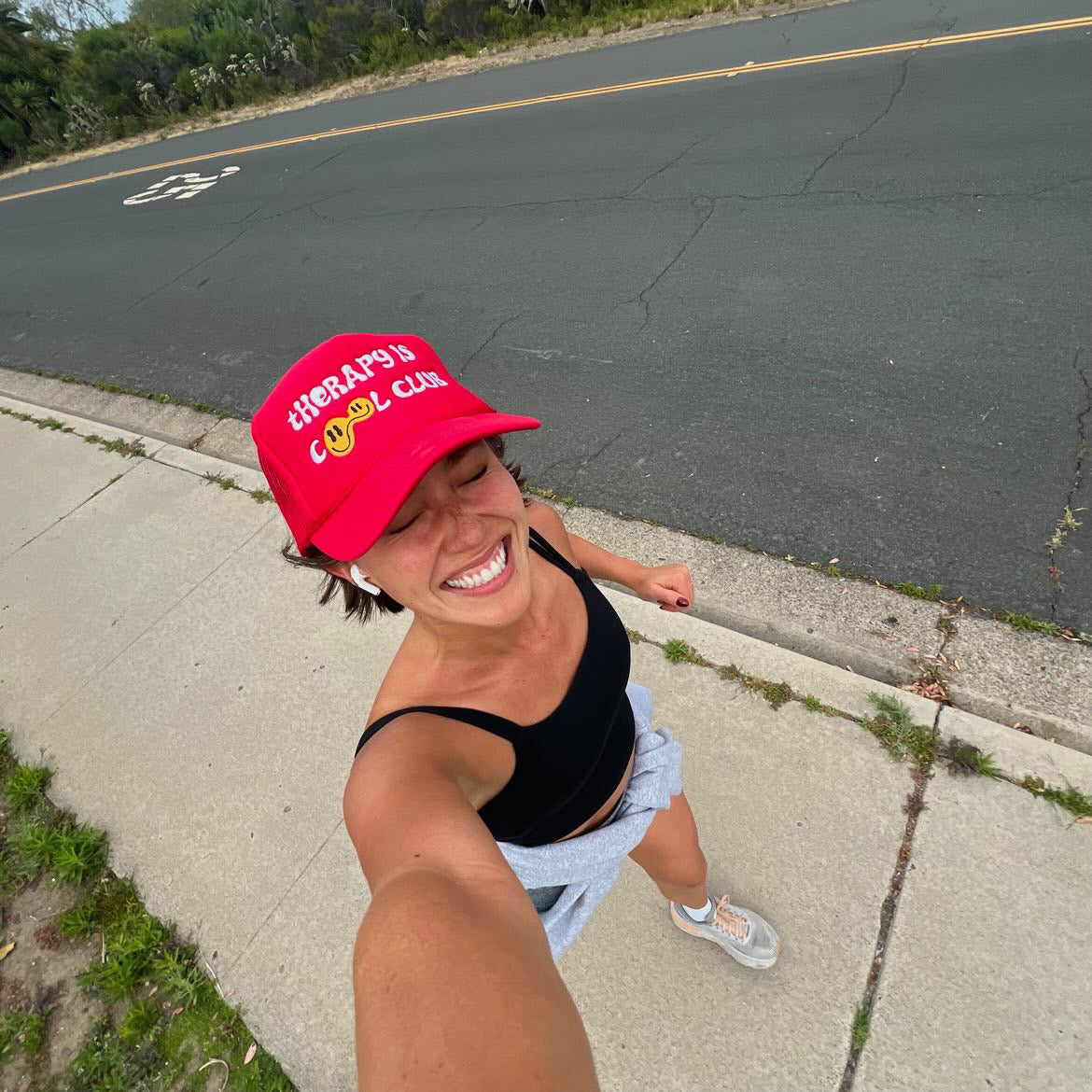 i'm triggered trucker hat (red)