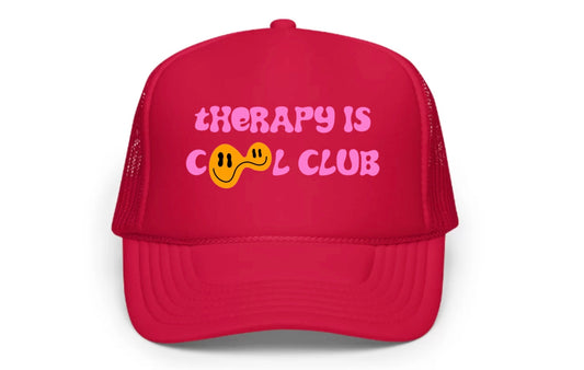 i'm triggered trucker hat (pink+red)