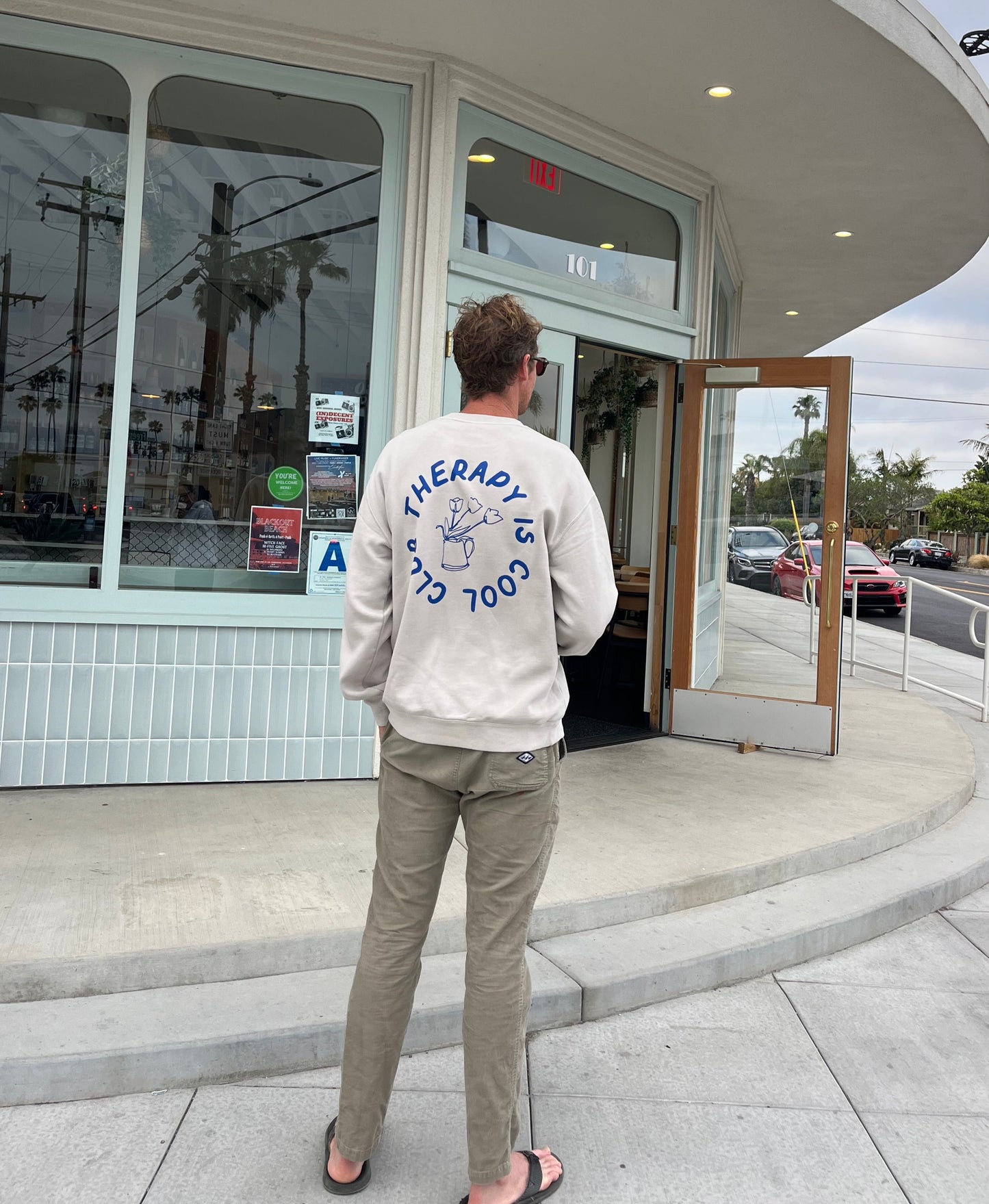 CBT crewneck (bone+flowers)